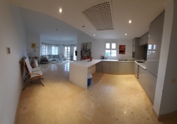 Living room and kitchen