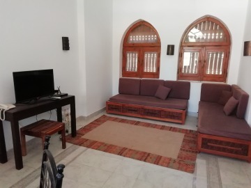 Living room with dining area