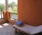 Sun bed on the balcony
