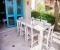 Large dining table on the outside terrace