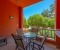 Terrace overlooking the garden and shared pool