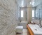 Second bathroom with bath tub/shower kombination