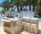 Outdoor kitchen with BBQ grill