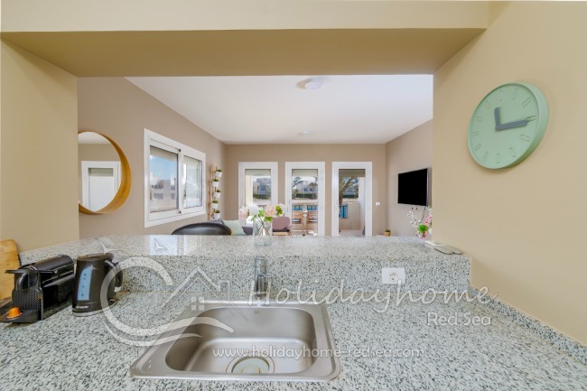 Open kitchen with Nespresso maschine