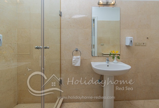 Bathroom with shower to bedroom 3