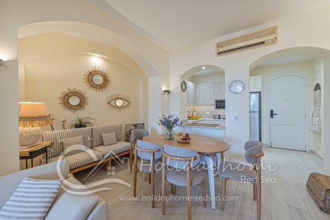 Dining area and open kitchen 
