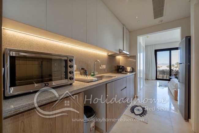 Kitchen, open to the living room 